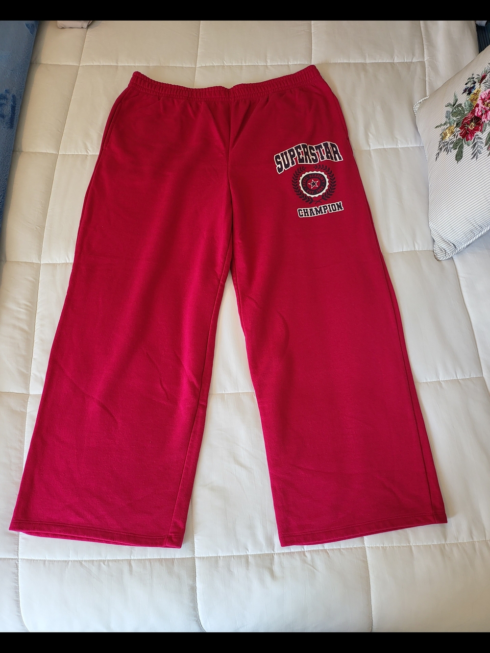 No Boundaries Junior's XXL Hot Pink Wide-leg Sweatpants